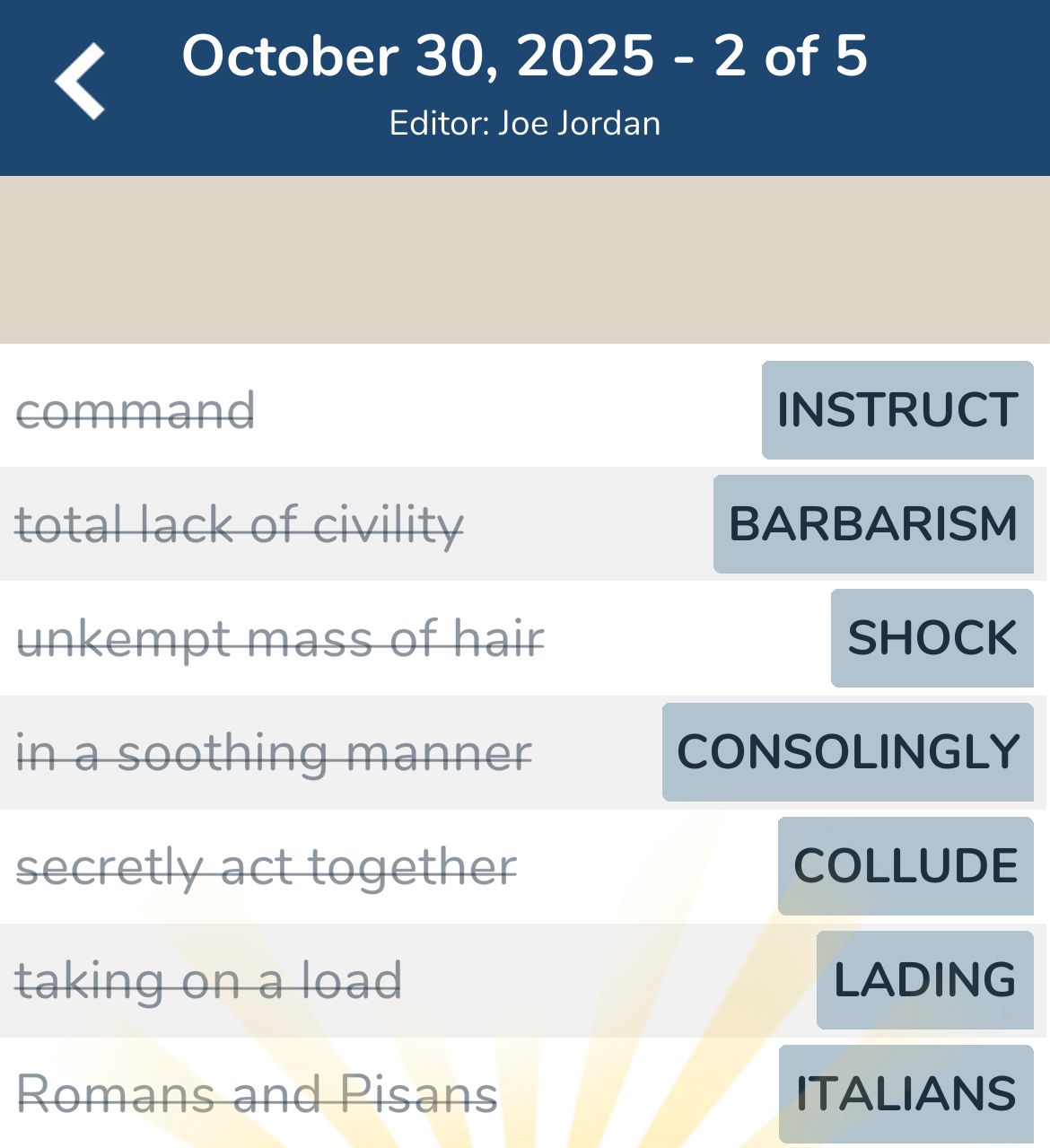 7 Little Words October 30 2025 2