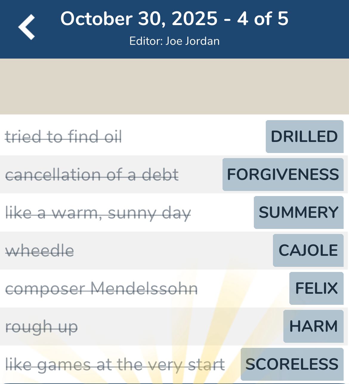 7 Little Words October 30 2025 4