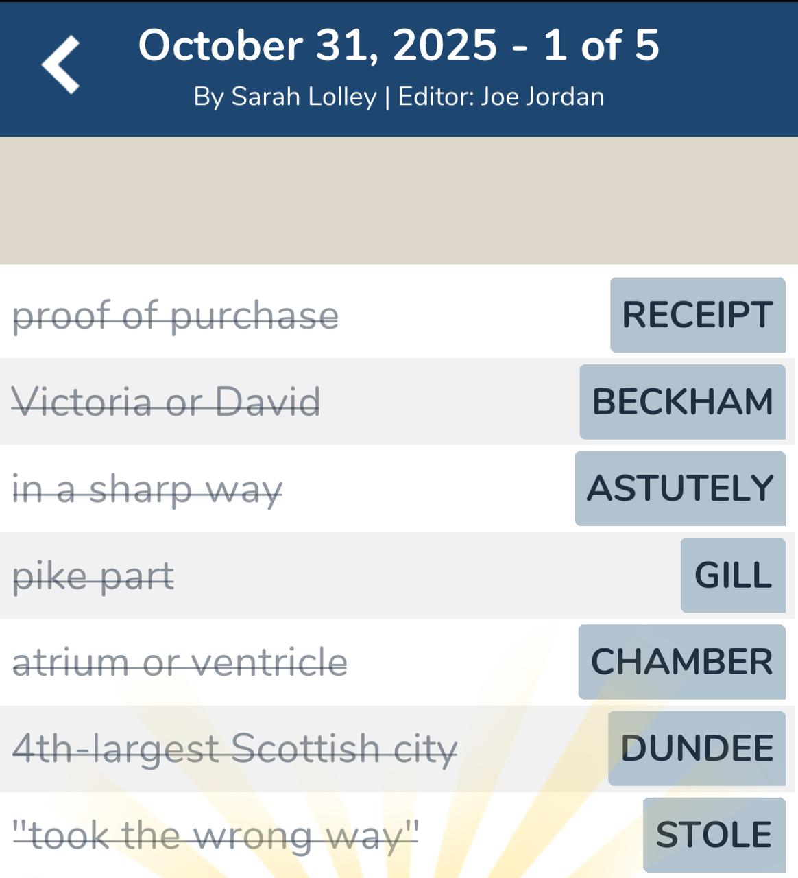 7 Little Words October 31 2025 1