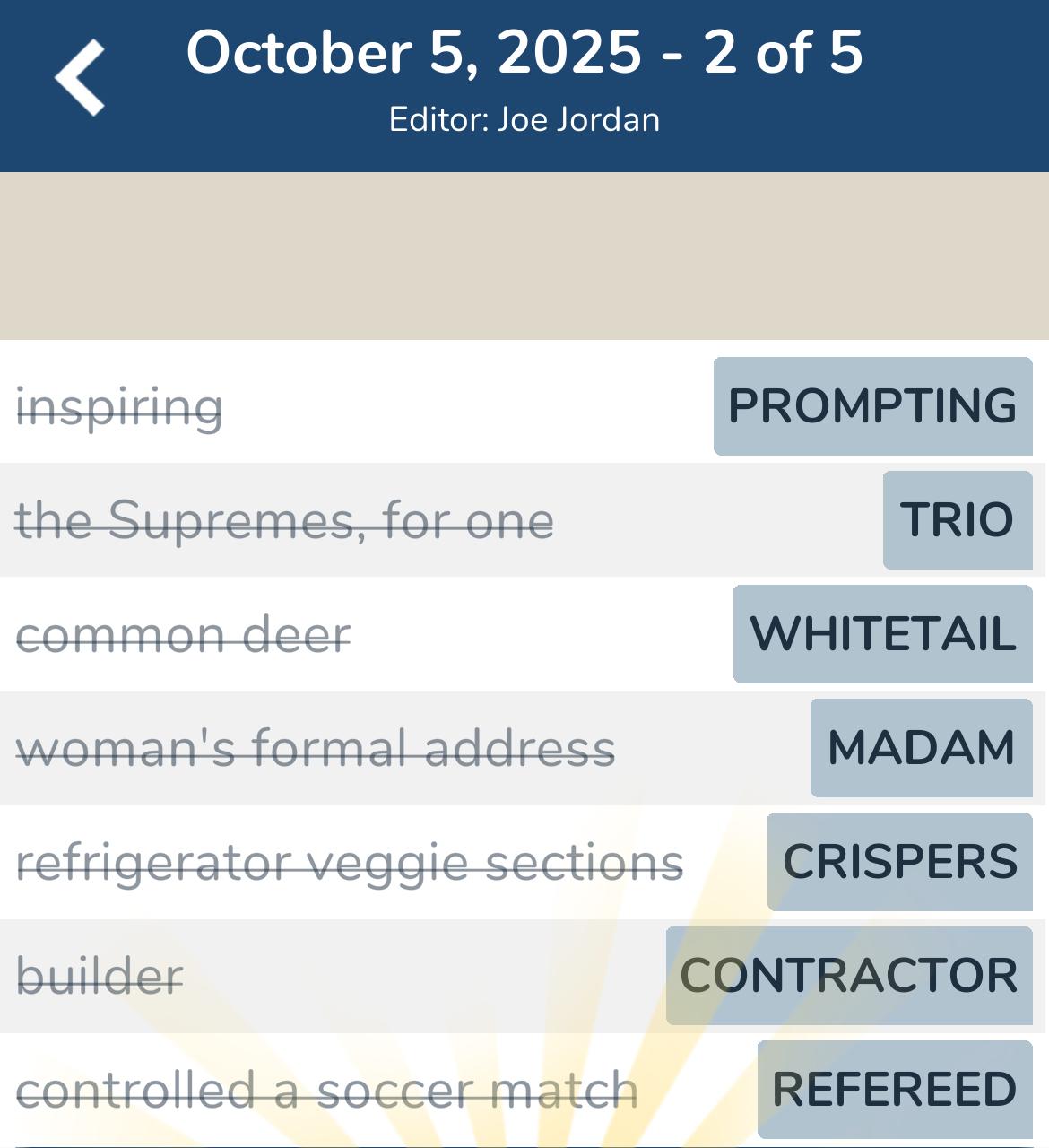 7 Little Words October 5 2025 1