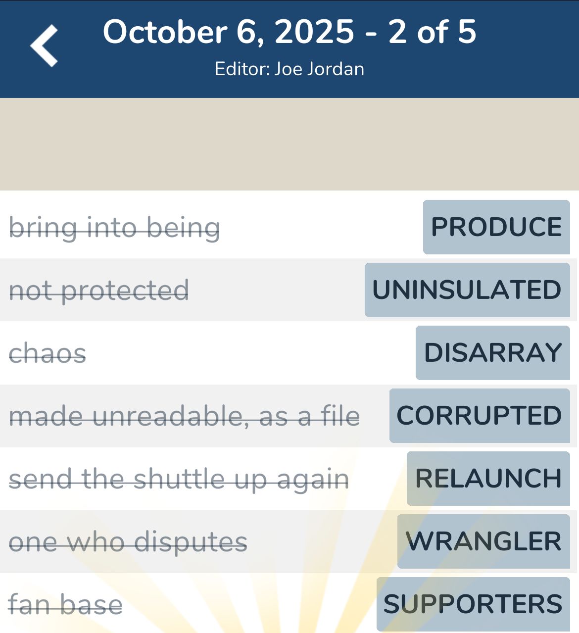 7 Little Words October 6 2025 2