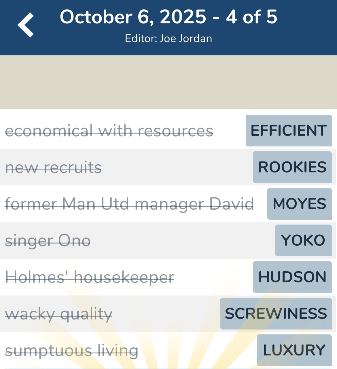 7 Little Words October 6 2025 4