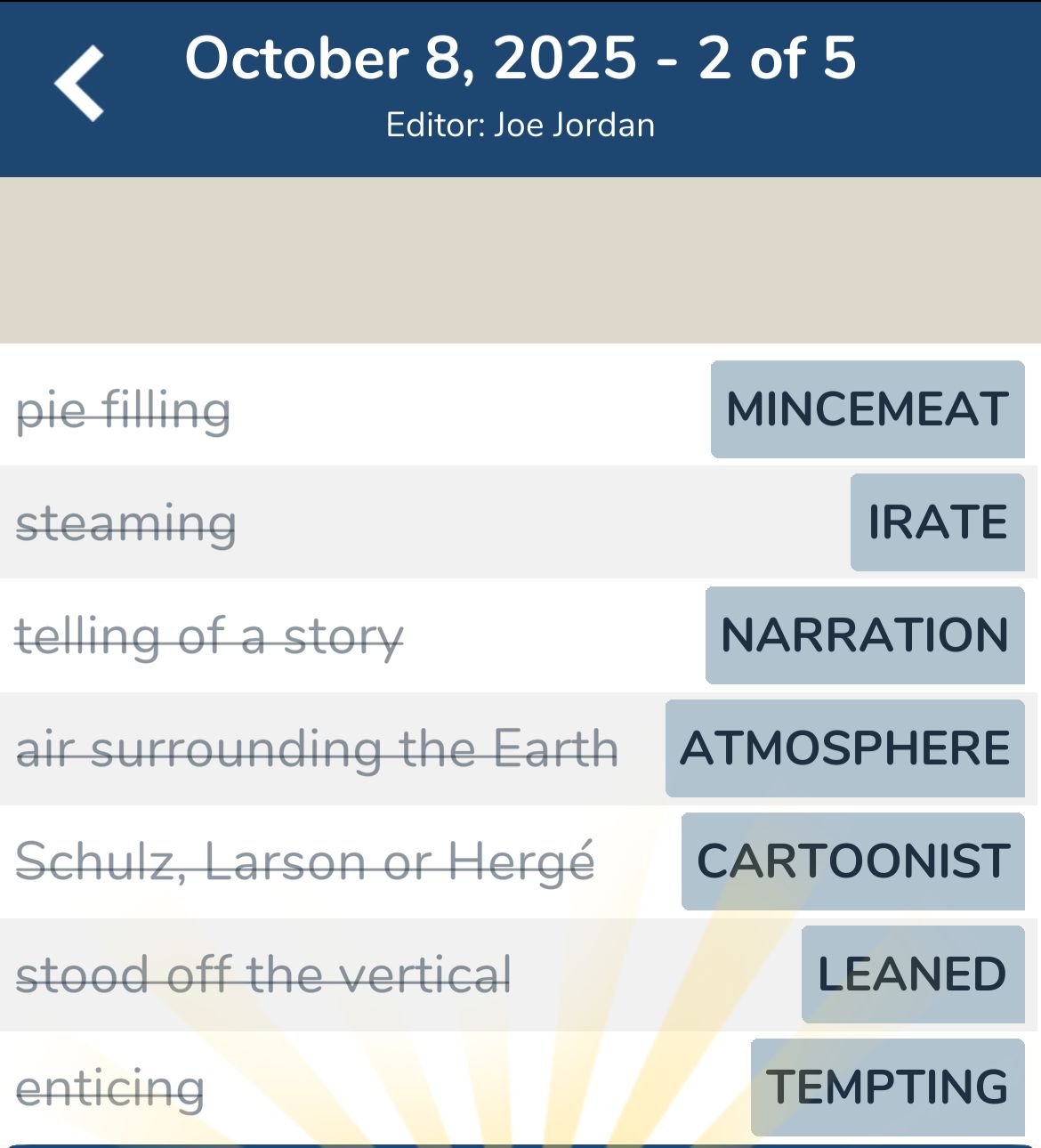 7 Little Words October 8 2025 2