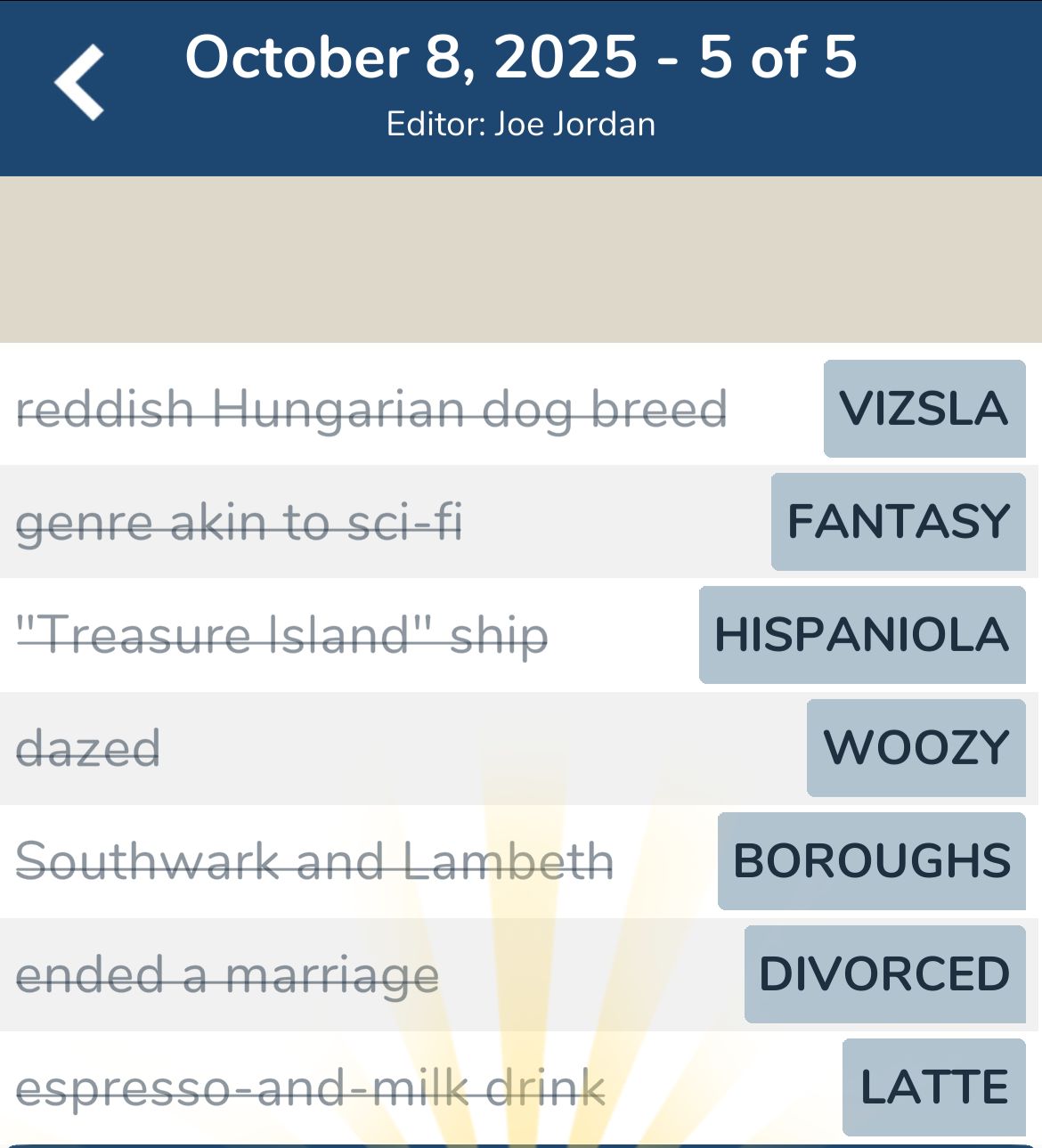 7 Little Words October 8 2025 5