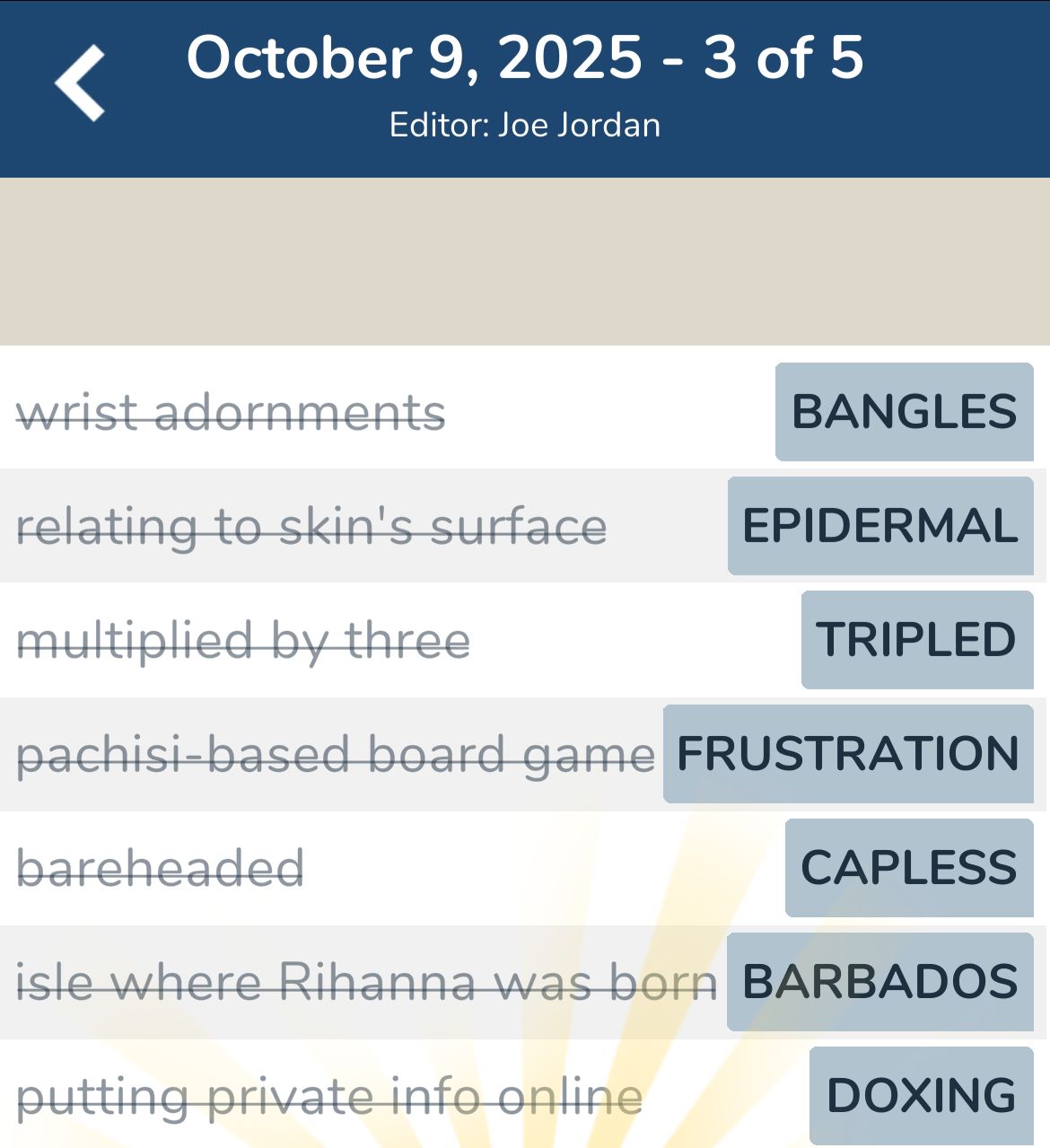 7 Little Words October 9 2025 3