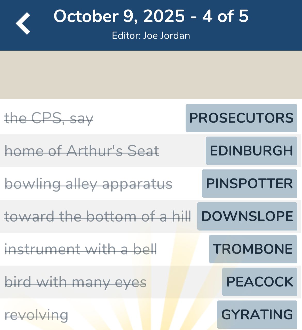 7 Little Words October 9 2025 4