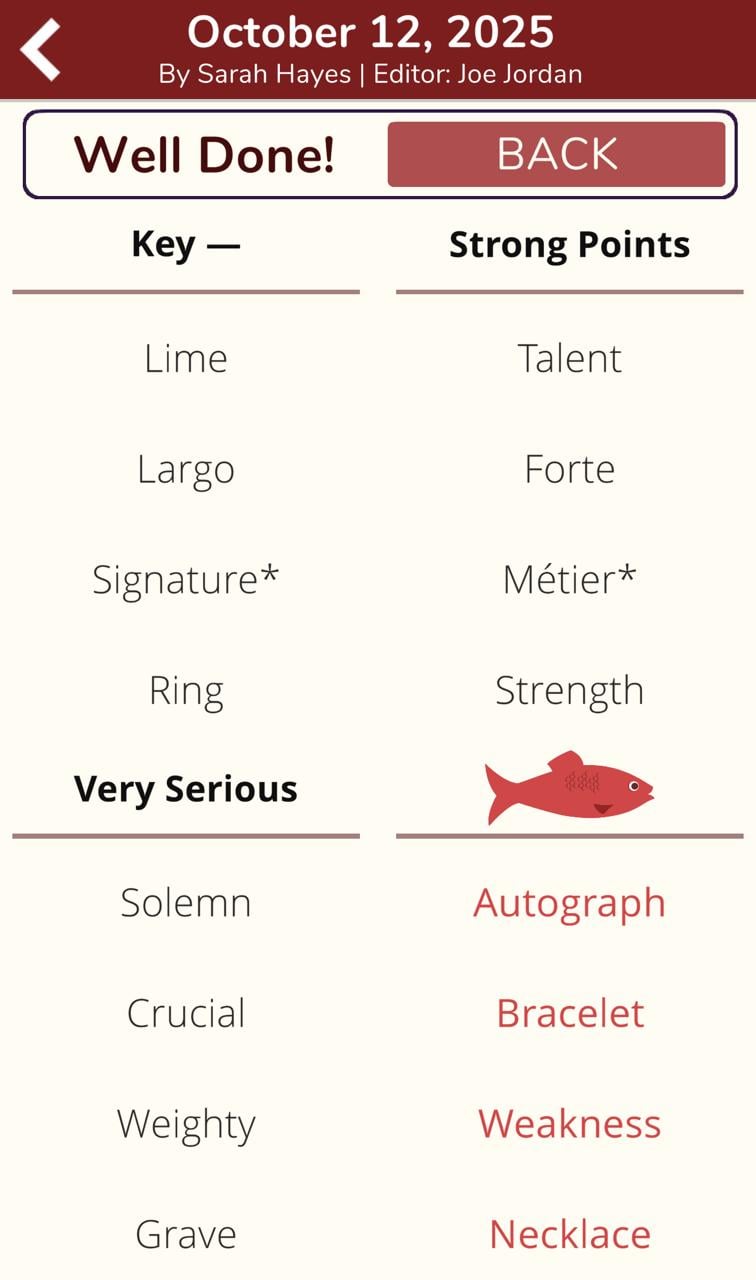 7 Little Words Red Herring October 12 2025