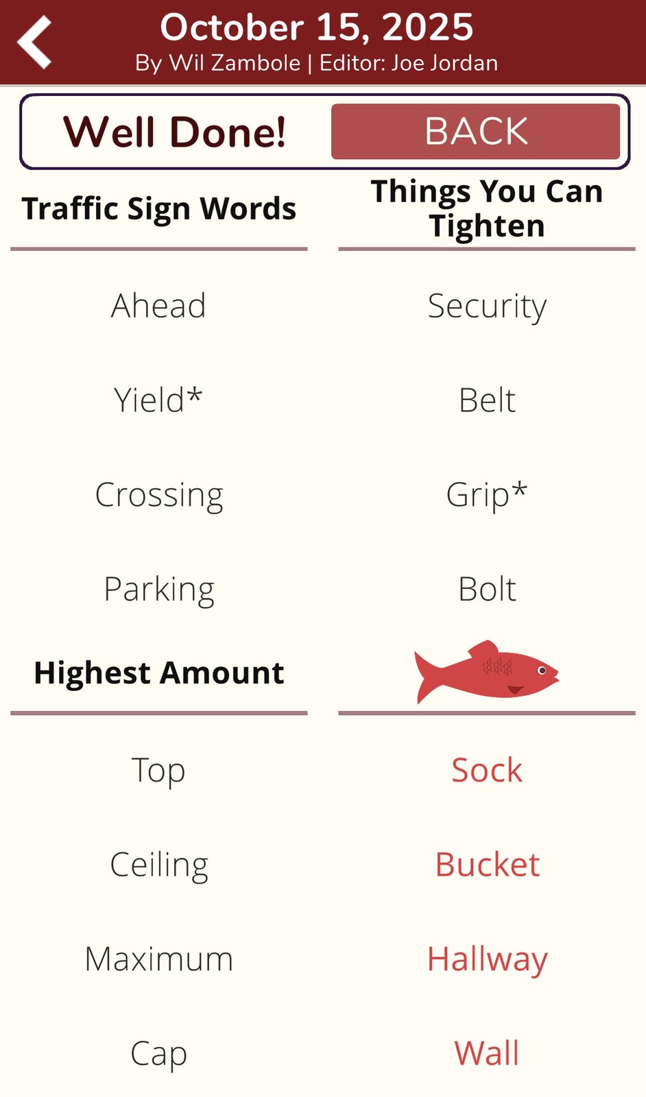7 Little Words Red Herring October 15 2025