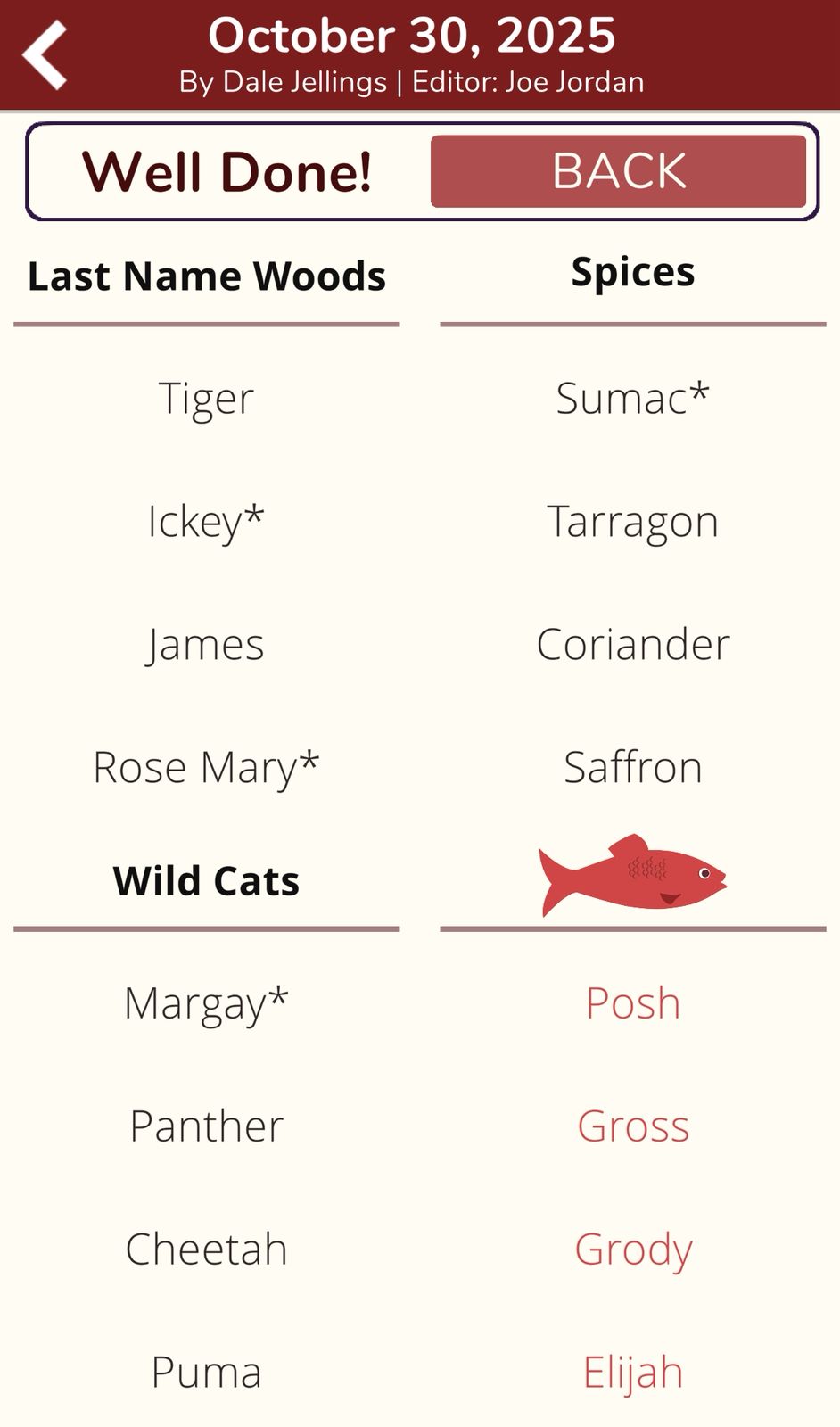 7 Little Words Red Herring October 30 2025