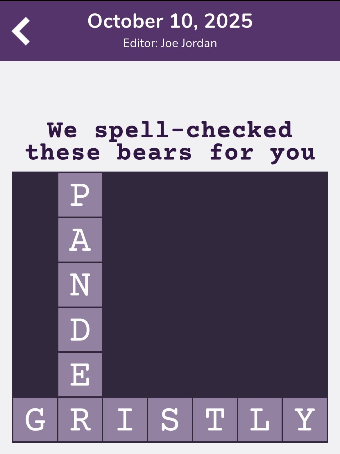 7 Little Words Tiny Little Crosswords October 10 2025