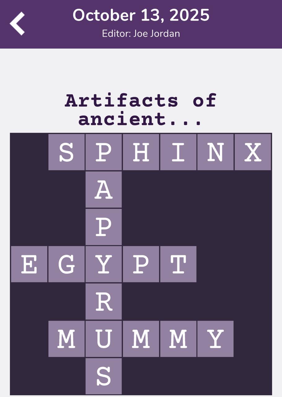 7 Little Words Tiny Little Crosswords October 13 2025