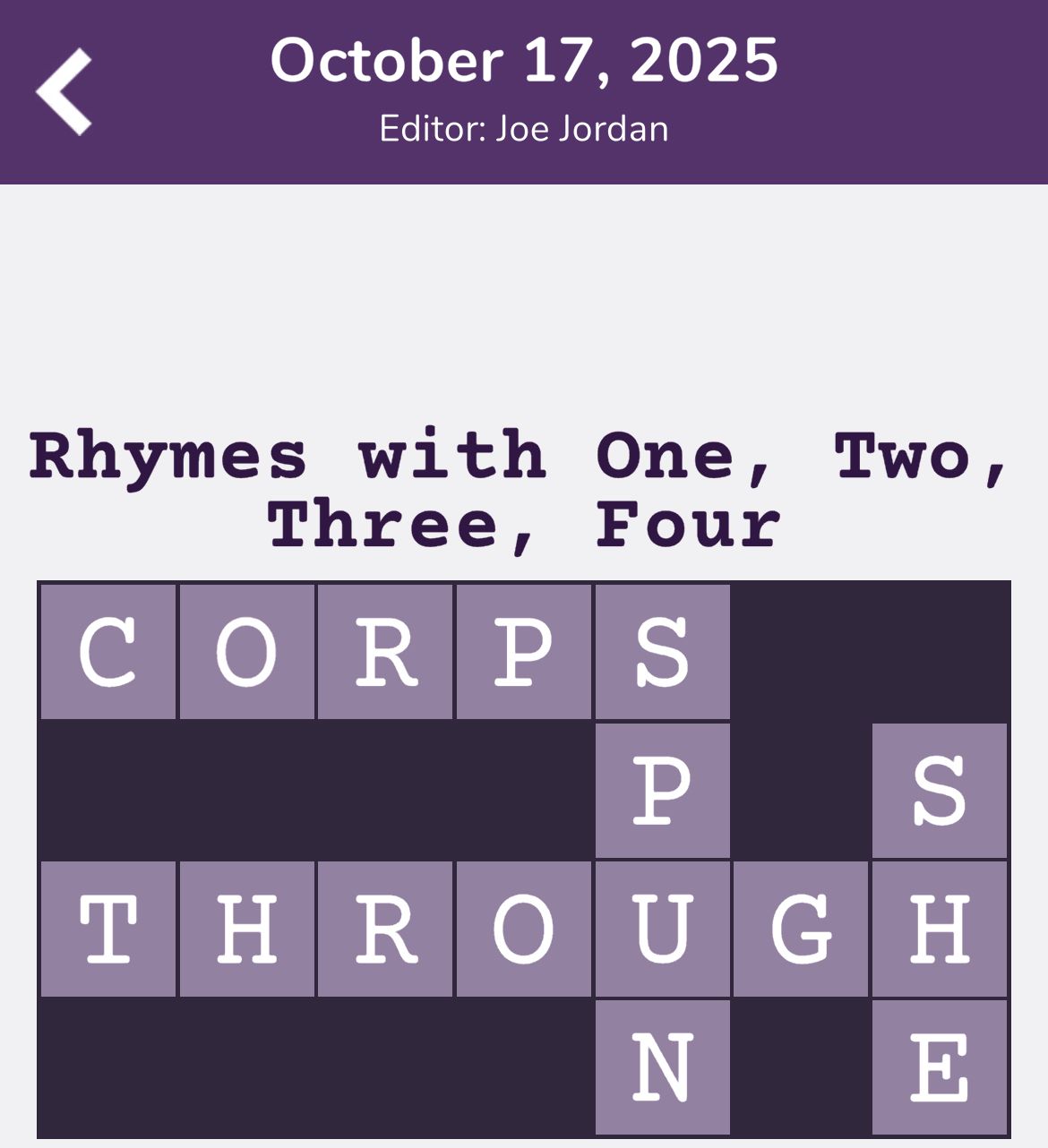 7 Little Words Tiny Little Crosswords October 17 2025