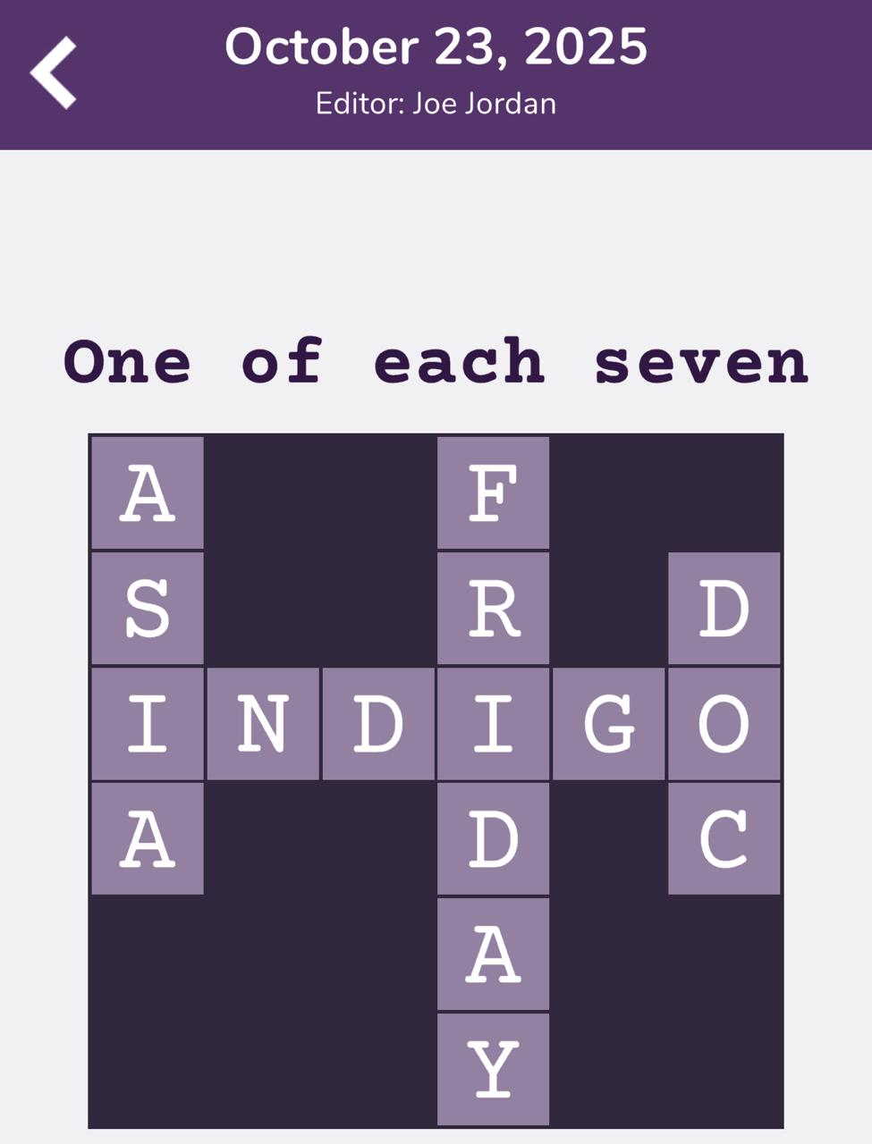 7 Little Words Tiny Little Crosswords October 23 2025