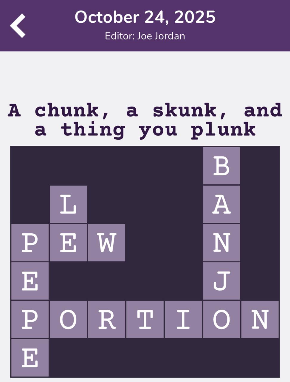 7 Little Words Tiny Little Crosswords October 24 2025