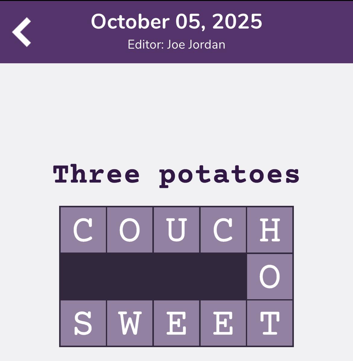 7 Little Words Tiny Little Crosswords October 5 2025