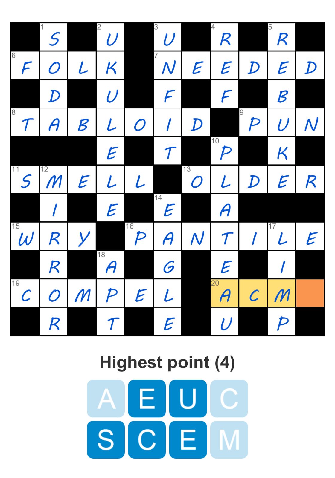 Puzzle Page Crossword October 15 2025