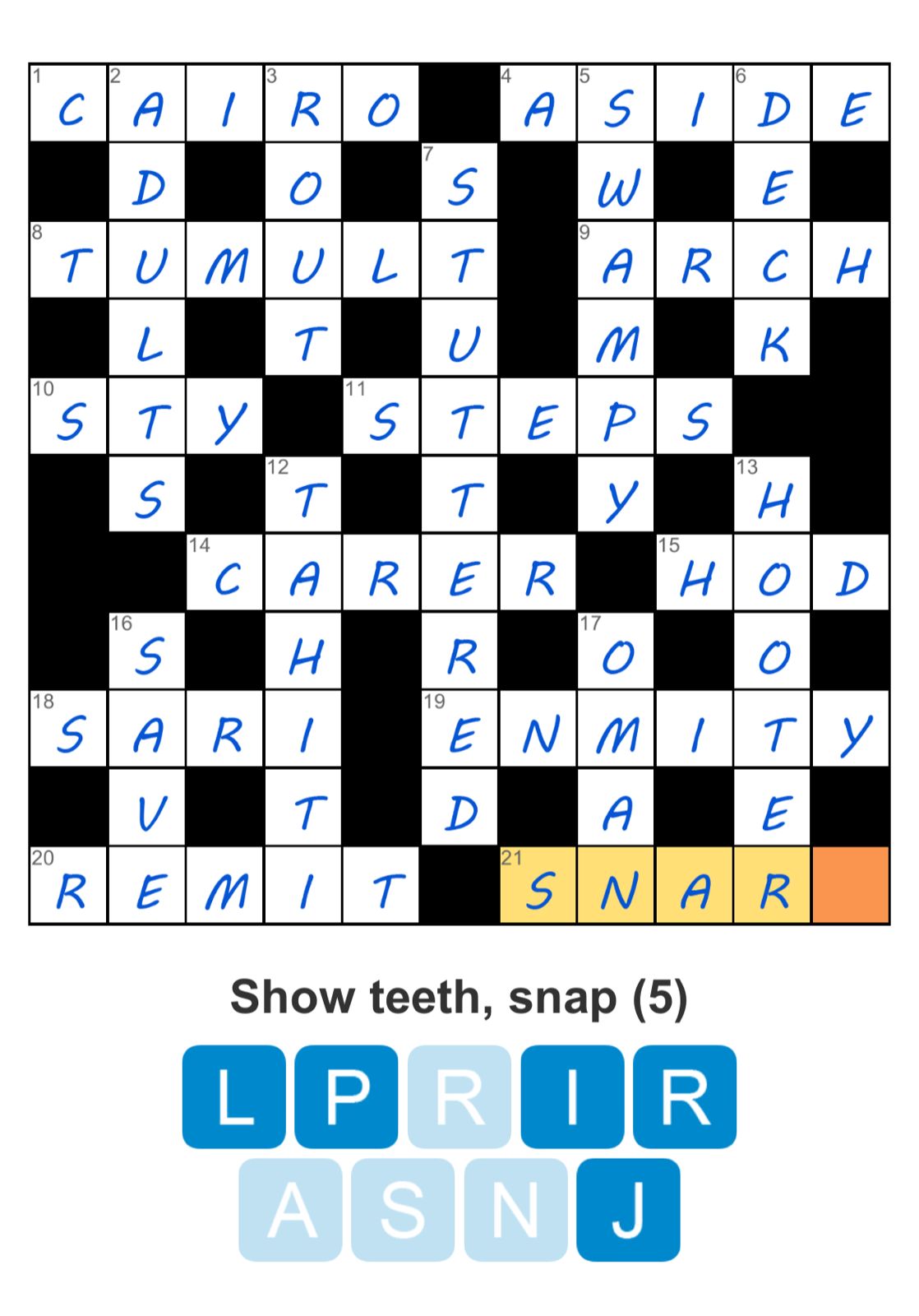 Puzzle Page Crossword October 21 2025
