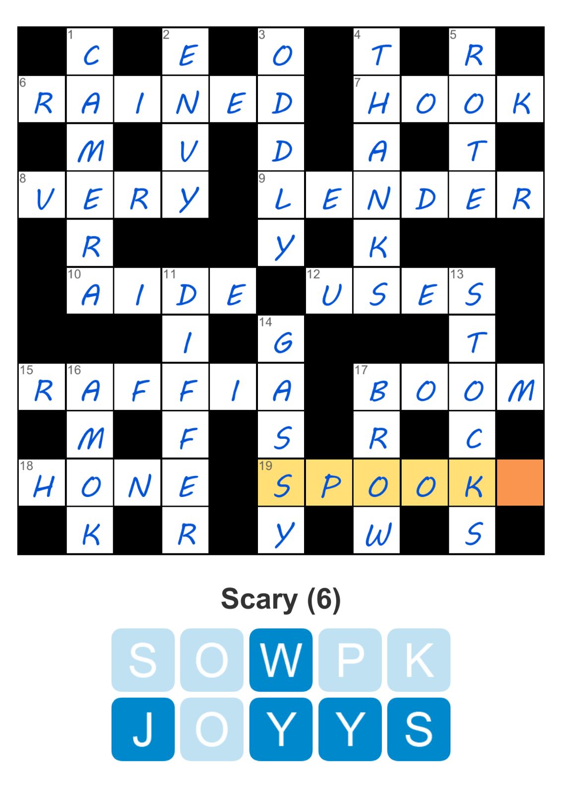 Puzzle Page Crossword October 9 2025