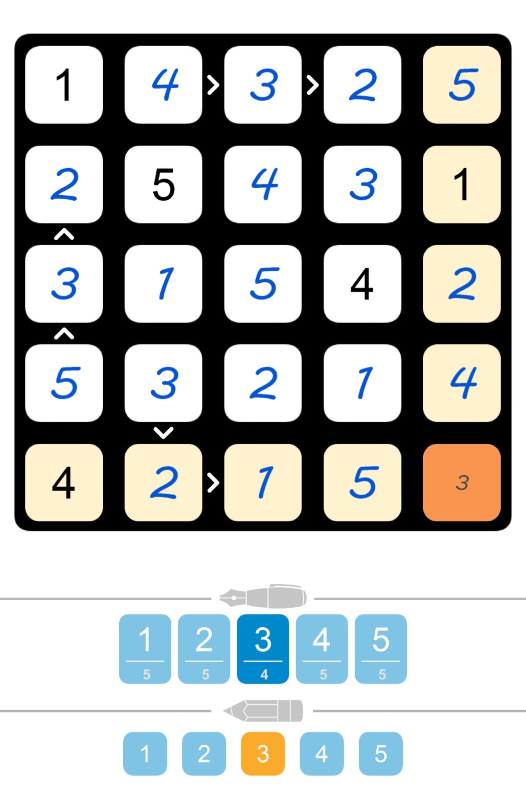 Puzzle Page Futoshiki October 14 2025