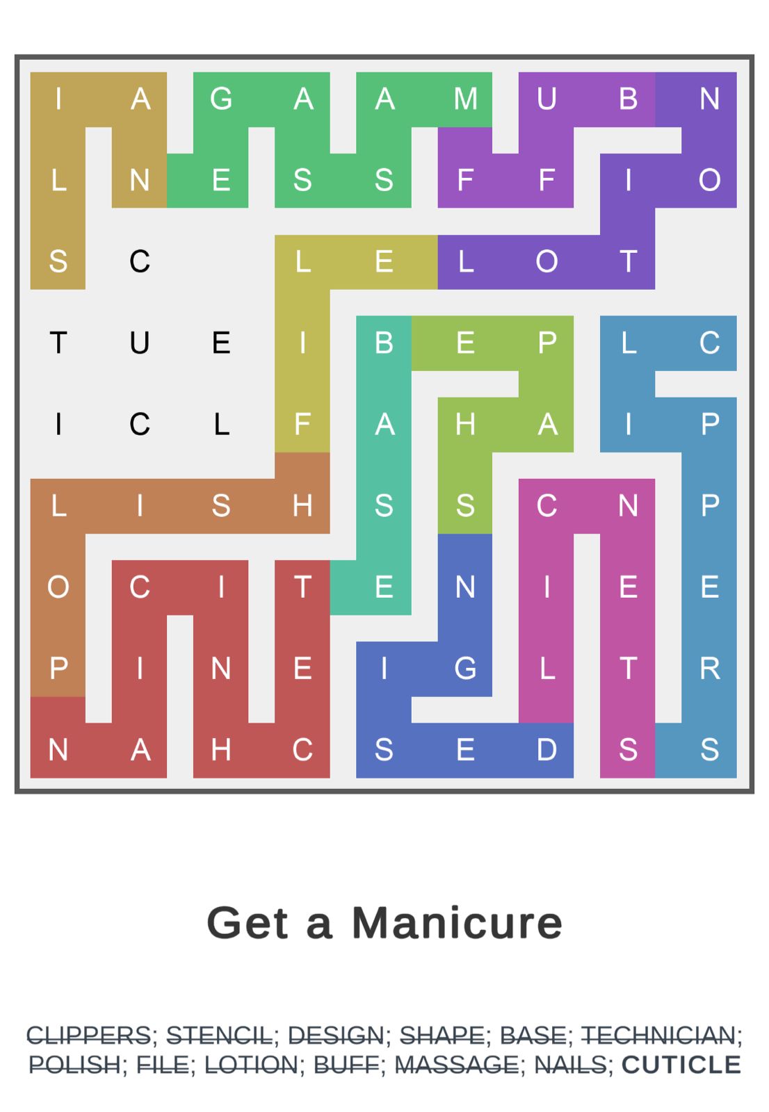 Puzzle Page Word Snake October 22 2025