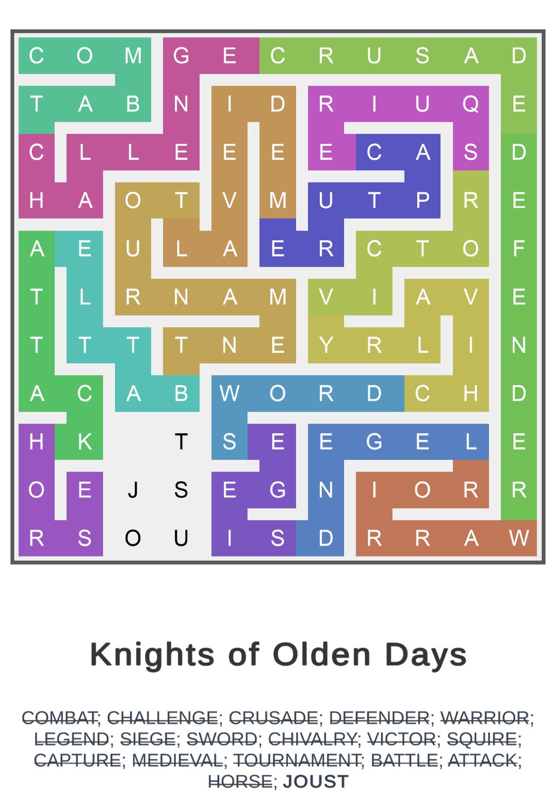 Puzzle Page Word Snake October 25 2025