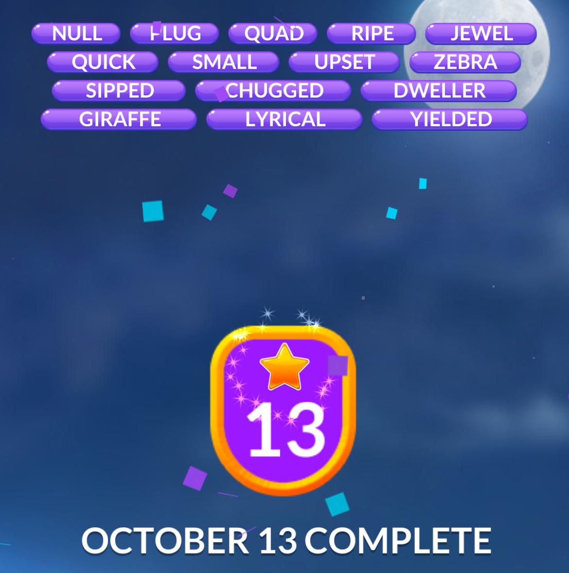 Word Stacks Daily Puzzle October 13 2025