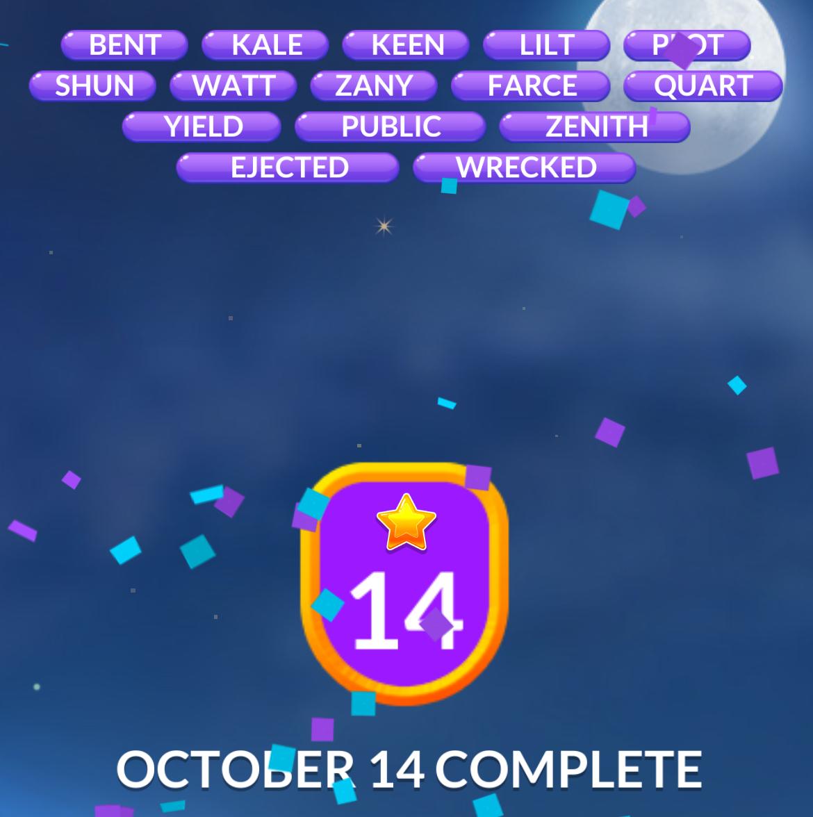 Word Stacks Daily Puzzle October 14 2025