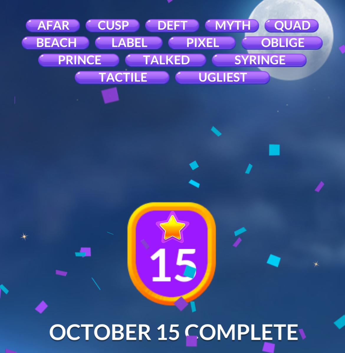 Word Stacks Daily Puzzle October 15 2025