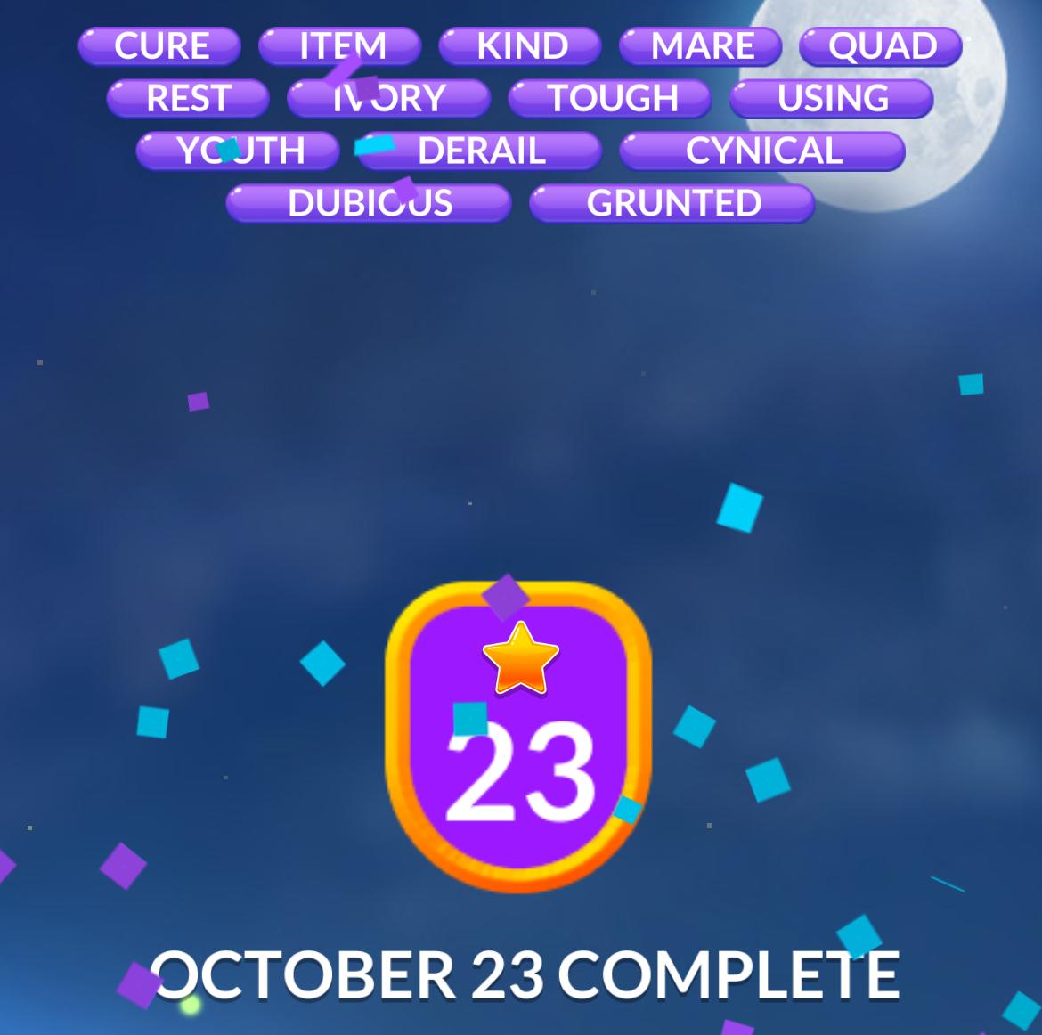 Word Stacks Daily Puzzle October 23 2025