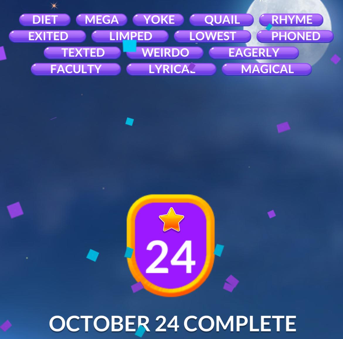 Word Stacks Daily Puzzle October 24 2025