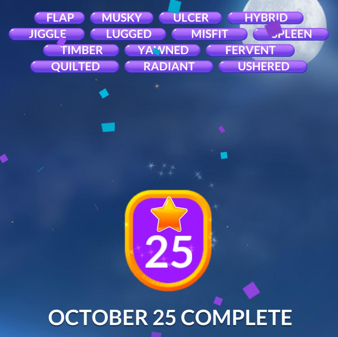 Word Stacks Daily Puzzle October 25 2025