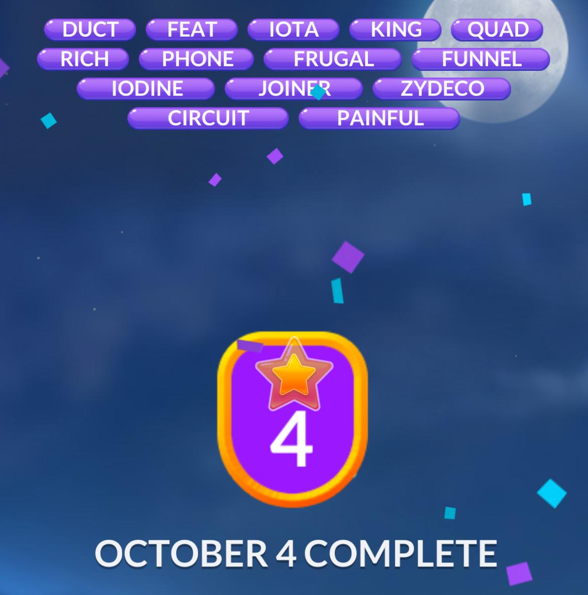 Word Stacks Daily Puzzle October 4 2025