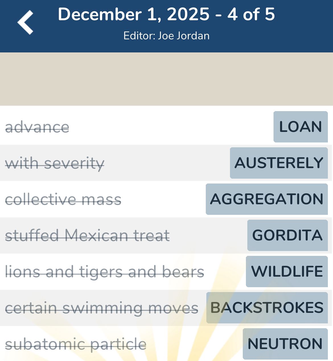 7 Little Words December 1 2025 4