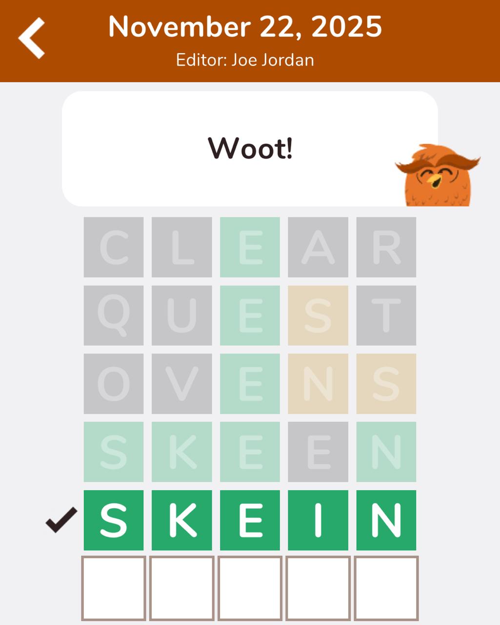 7 Little Words Hootle November 22 2025