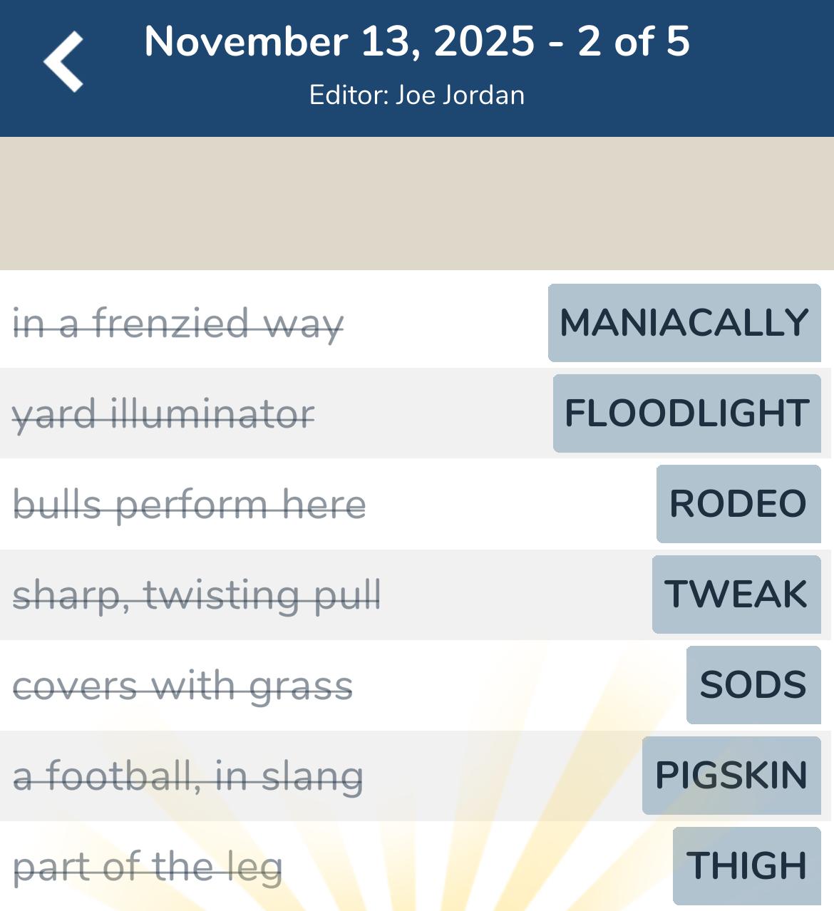 7 Little Words November 13 2025 2