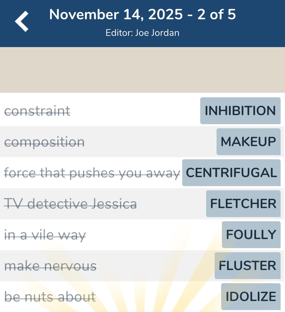 7 Little Words November 14 2025 2