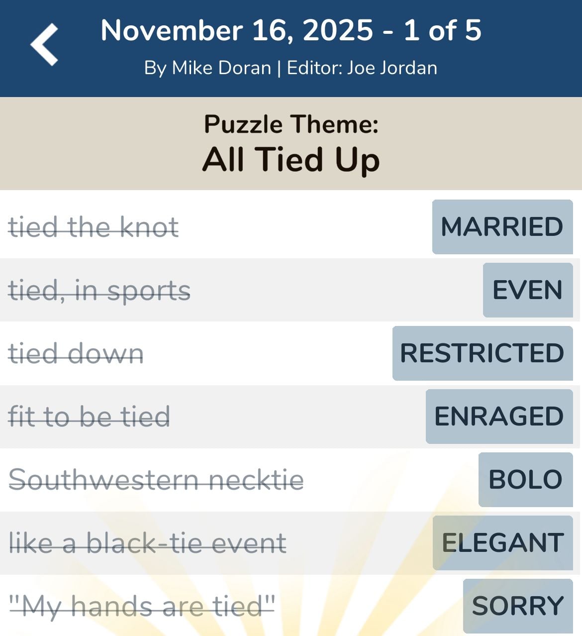 7 Little Words November 16 2025 1