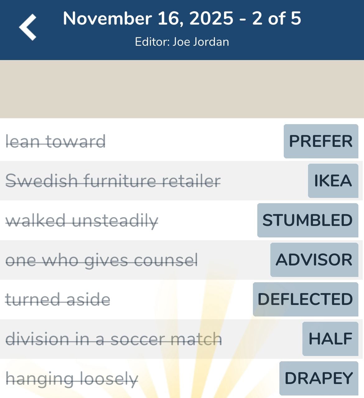 7 Little Words November 16 2025 2