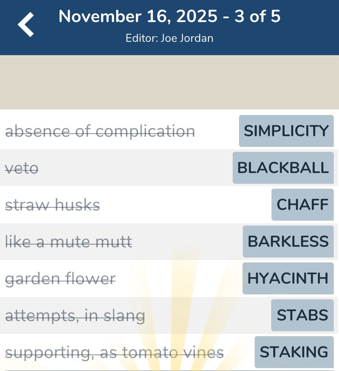 7 Little Words November 16 2025 3