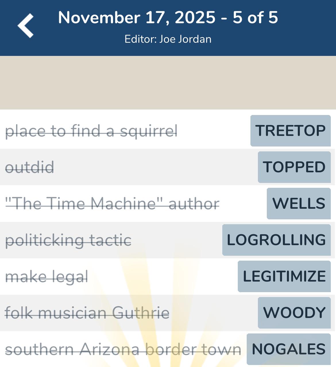 7 Little Words November 17 2025 5