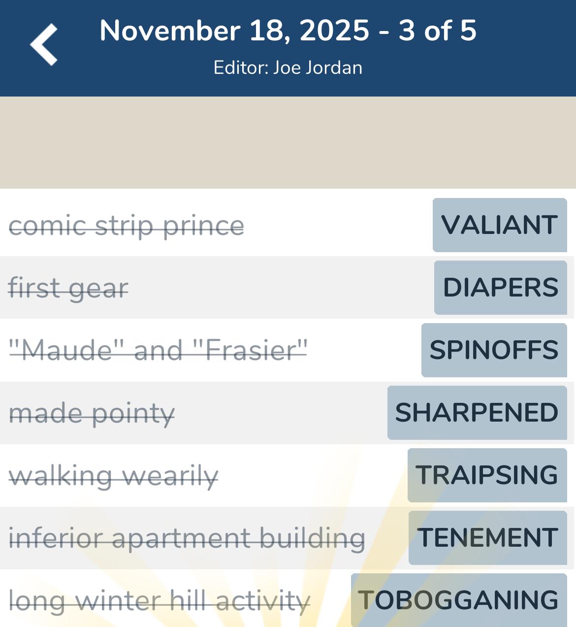 7 Little Words November 18 2025 3