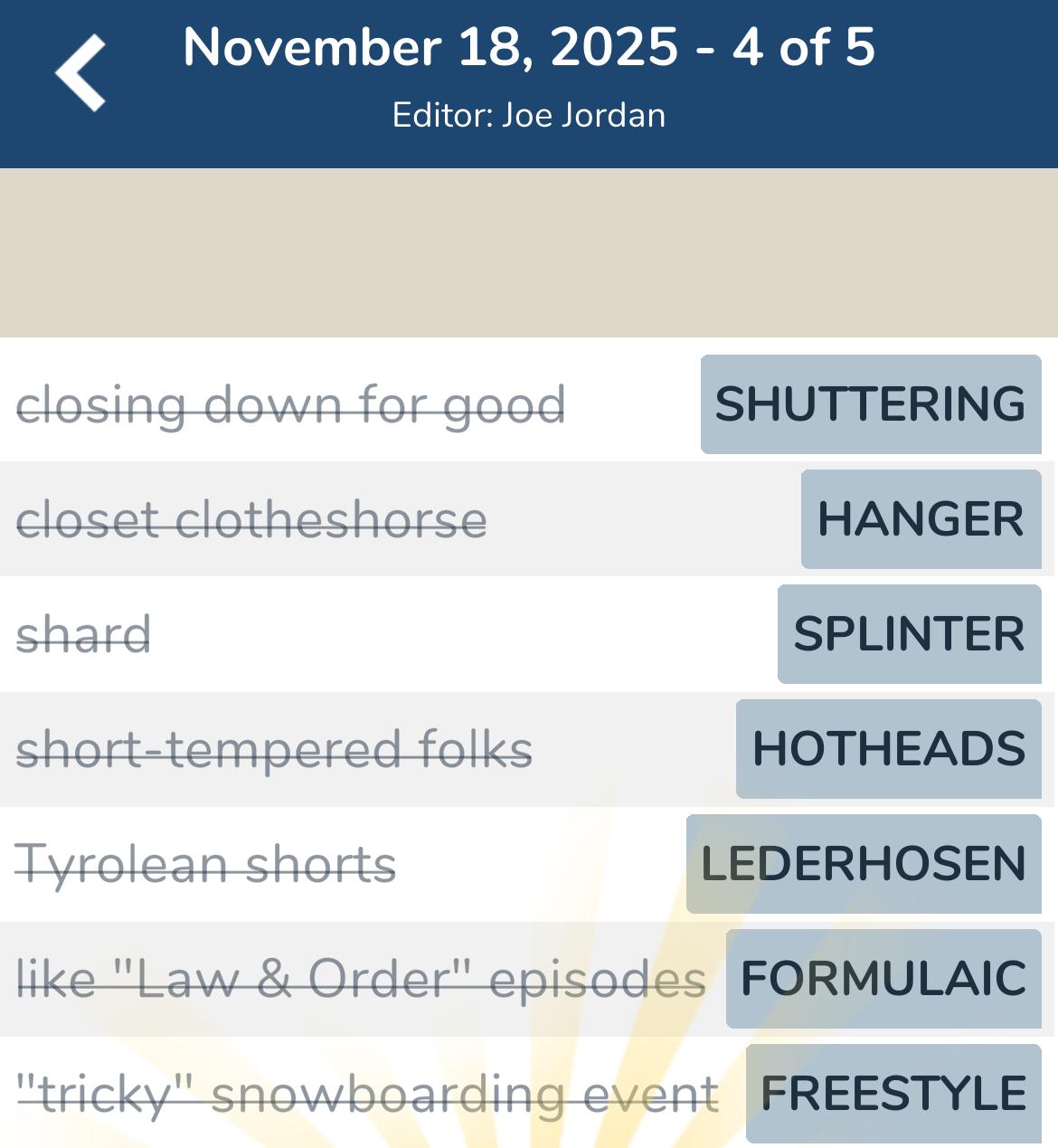 7 Little Words November 18 2025 4