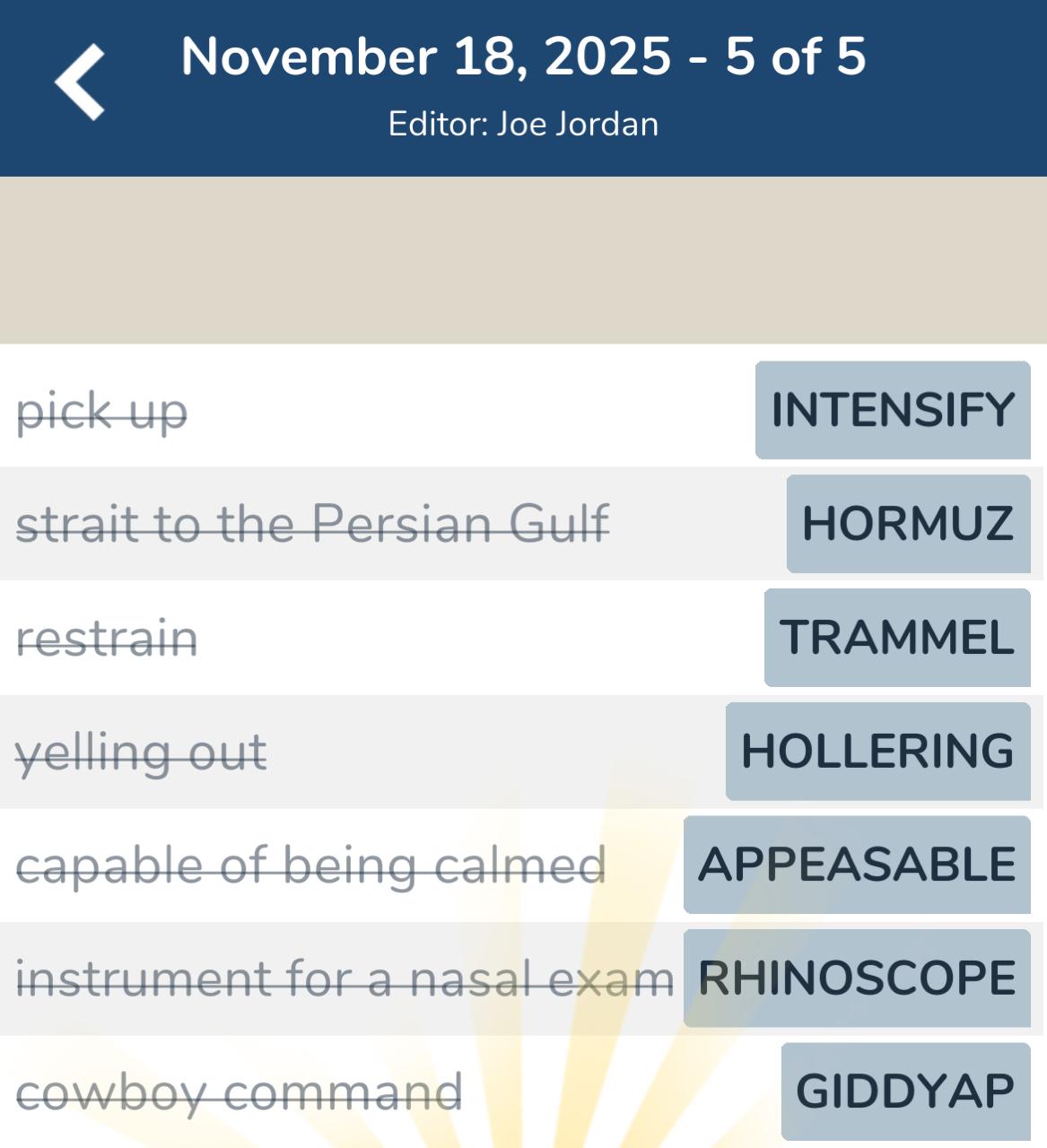 7 Little Words November 18 2025 5