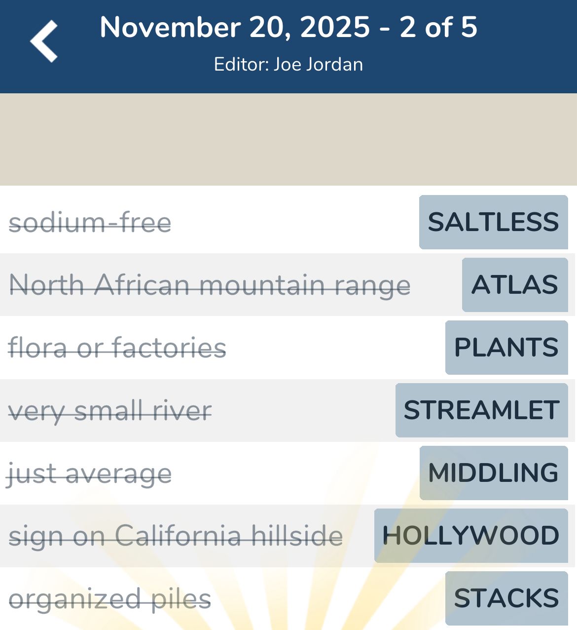 7 Little Words November 20 2025 2