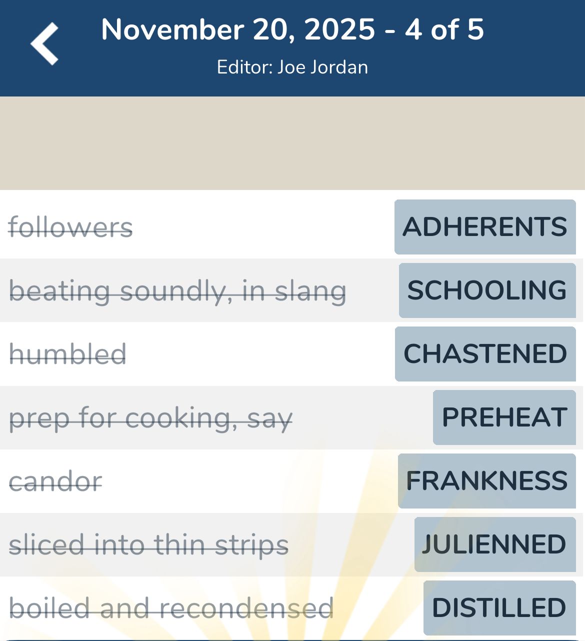 7 Little Words November 20 2025 4