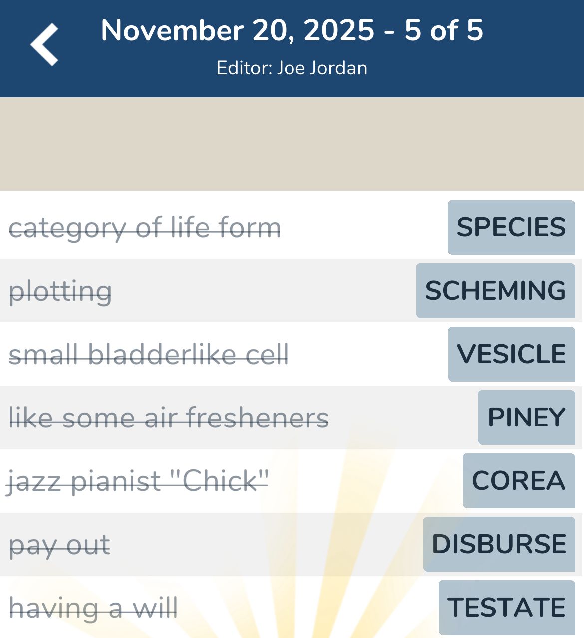 7 Little Words November 20 2025 5