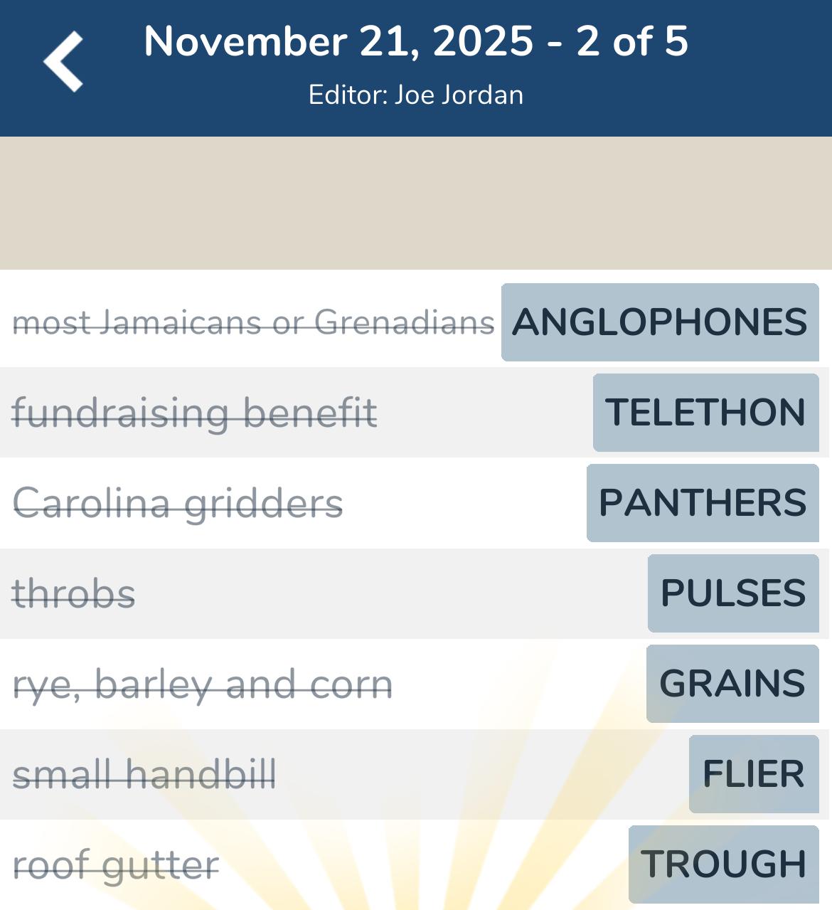 7 Little Words November 21 2025 2