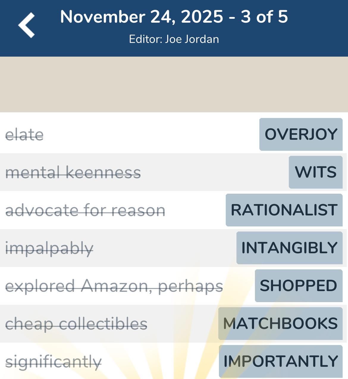 7 Little Words November 24 2025 3