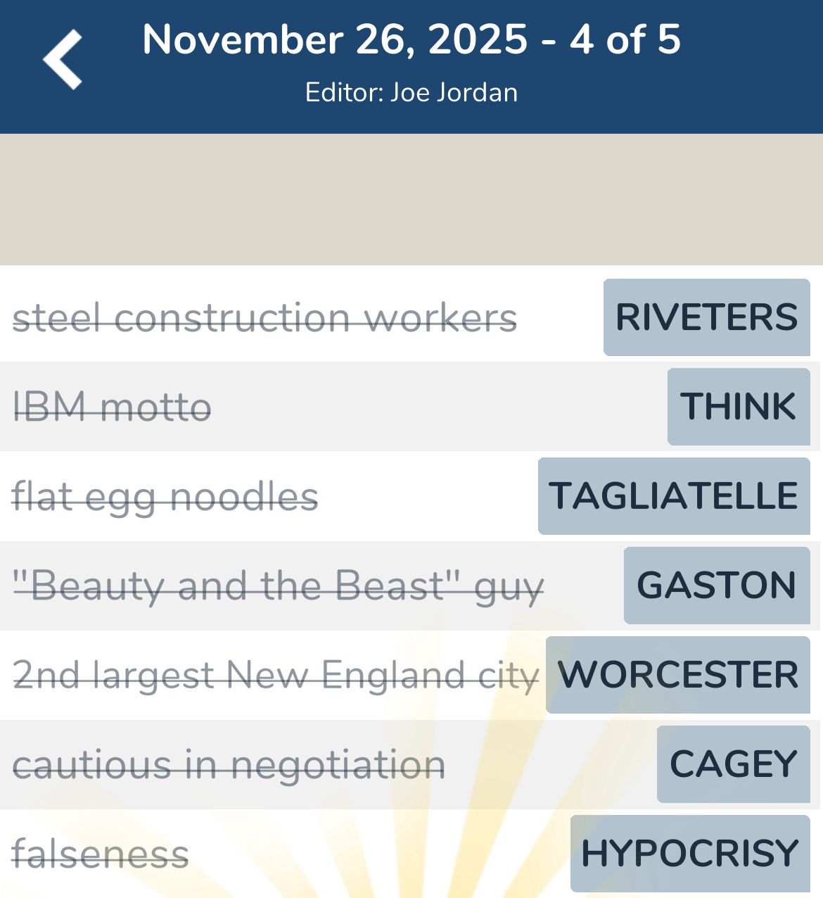 7 Little Words November 26 2025 4