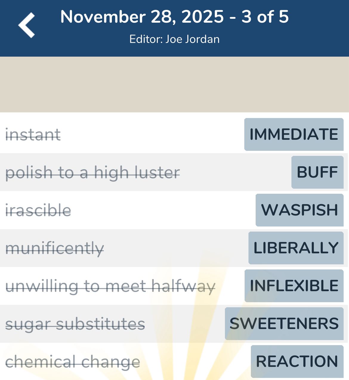 7 Little Words November 28 2025 3